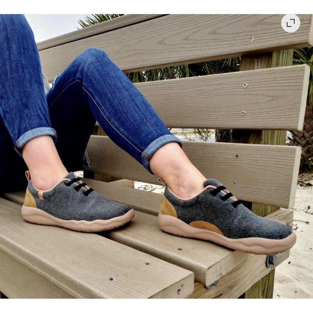 NEW UIN Womens Size 10.5 Wool Segovia Comfort & Walking Sneaker Shoes Deep Grey - Picture 2 of 11
